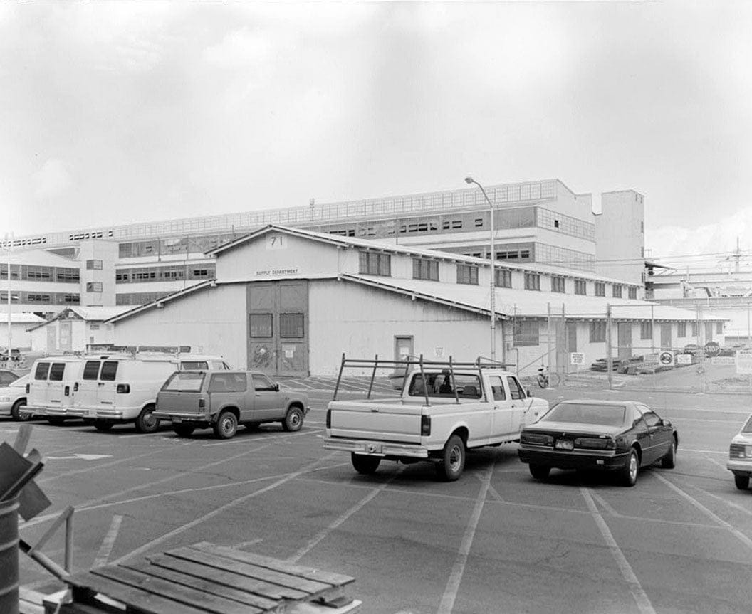 Historic Photo : U.S. Naval Base, Pearl Harbor, General Warehouse, Avenue D between Seventh & Eighth Streets, Pearl City, Honolulu County, HI 1 Photograph