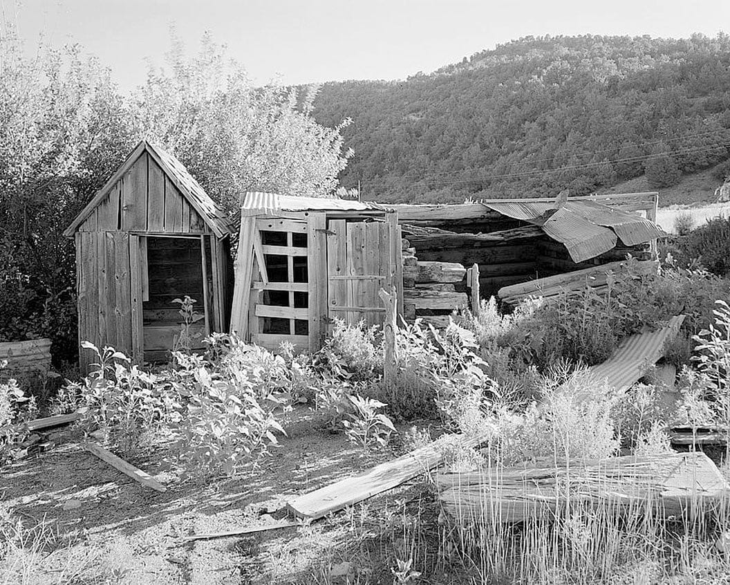 Historic Photo : Kuhlman-Periman Ranch, Privy & Hog Shed, County Route 28, Dolores, Montezuma County, CO 1 Photograph