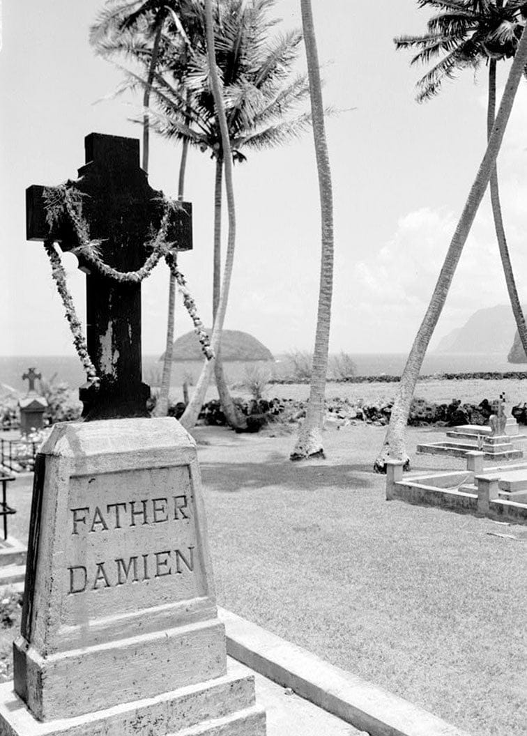 Historic Photo : St. Philomena Roman Catholic Church, Churchyard, Moloka'i Island, Kalaupapa, Kalawao County, HI 2 Photograph