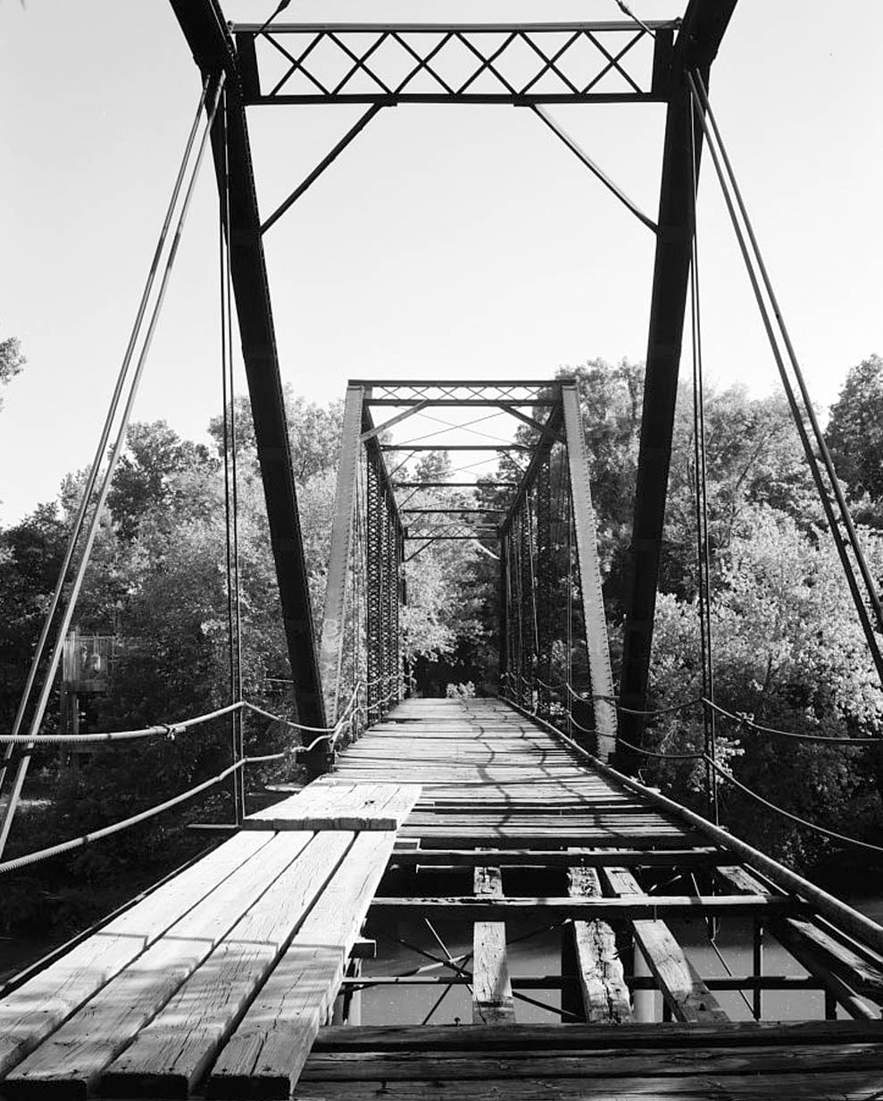 Historic Photo : Old River Bridge, Spanning Saline River at Old Military Road (River Road), Benton, Saline County, AR 2 Photograph