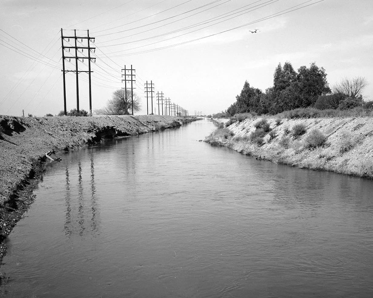 Historic Photo : Grand Canal, North side of Salt River, Tempe, Maricopa County, AZ 1 Photograph