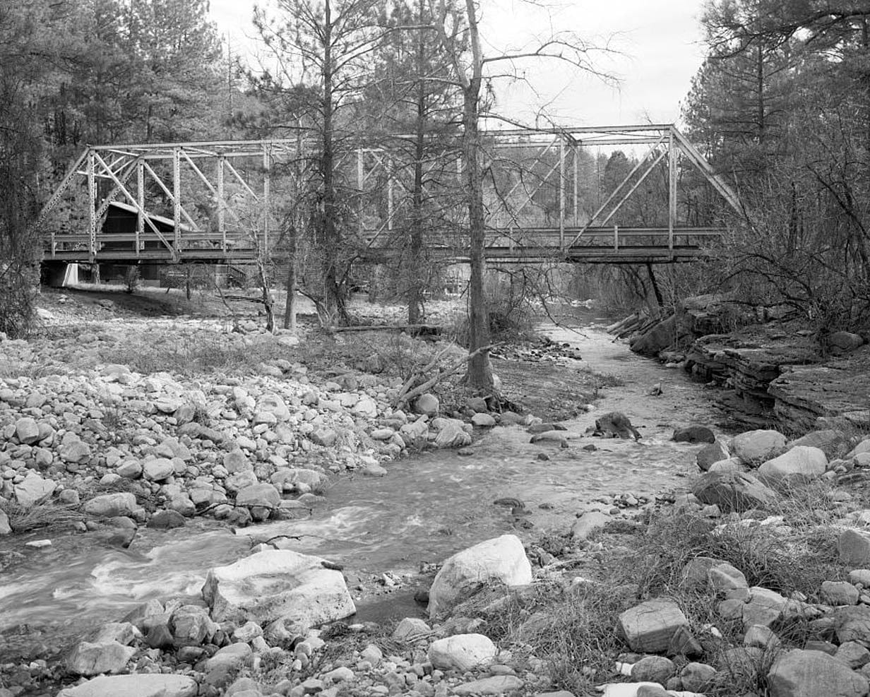 Historic Photo : Whispering Pines Bridge, Spanning East Verde River at Forest Service Control Road, Payson, Gila County, AZ 5 Photograph