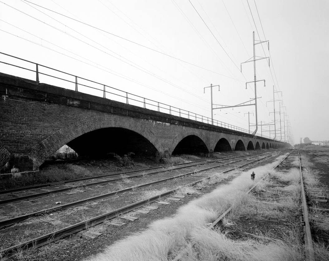 Historic Photo : Pennsylvania Railroad Improvements, Brick Arch Viaduct, Liberty Street to Baltimore & Ohio Railroad, Wilmington, New Castle County, DE 1 Photograph