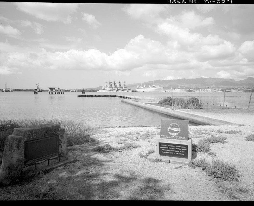 Historic Photo : U.S. Naval Base, Pearl Harbor, Pier & Yacht Club Marine Railways, End of Lanakila Avenue, Pearl City, Honolulu County, HI 3 Photograph