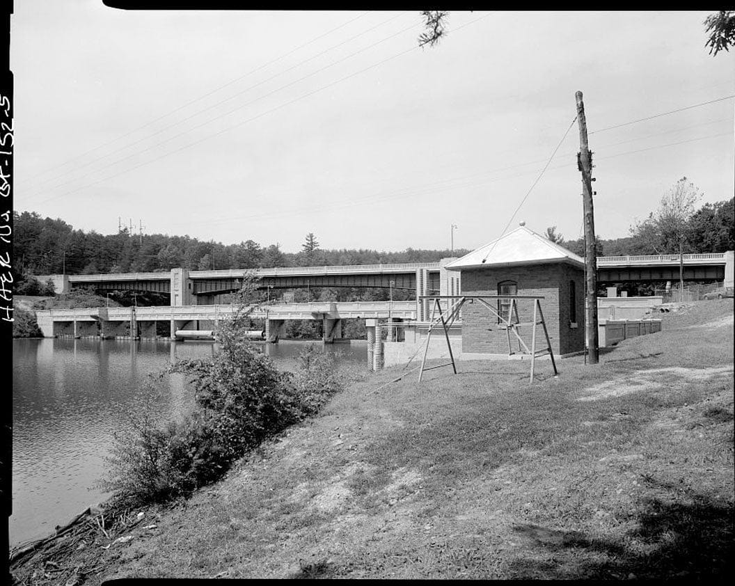 Historic Photo : Tallulah Falls Dam, Spanning Tallulah Falls River on U.S. Highway 23/State Route 15, Tallulah Falls, Habersham County, GA 1 Photograph