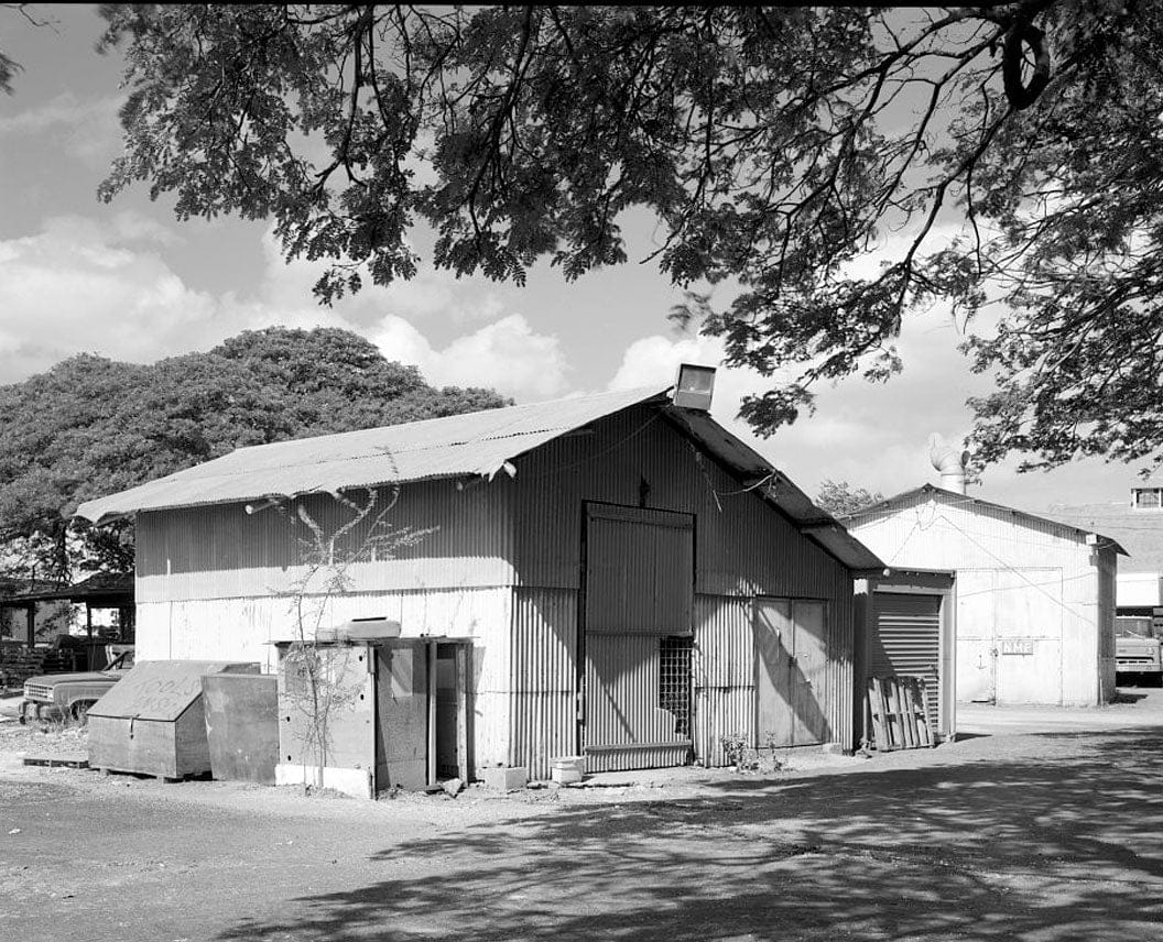 Ewa Plantation Company Industrial Center, Building Covering Cane Car Repair Pit, Honouliuli Plain, near intersection of Renton Road & Park Row, Ewa, Honolulu County, HI 1