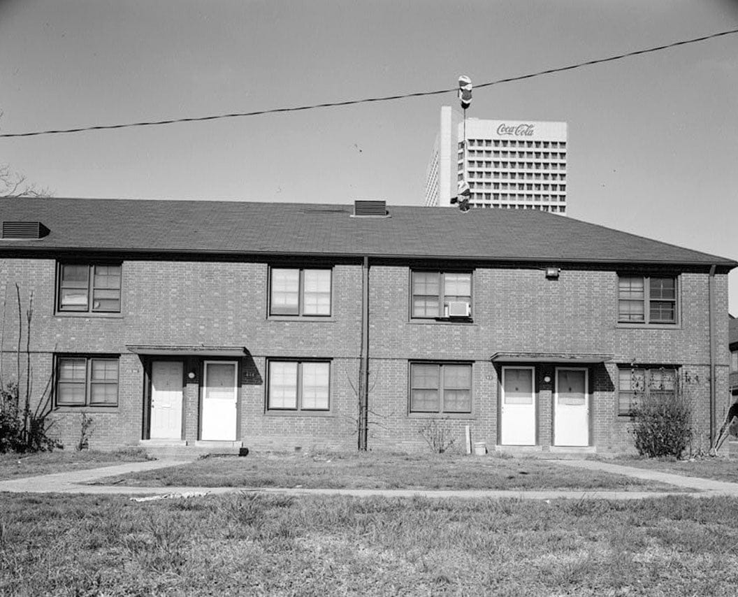 Historic Photo : Clark Howell Homes, Building G-2, 583 McAfee Street, Atlanta, Fulton County, GA 2 Photograph
