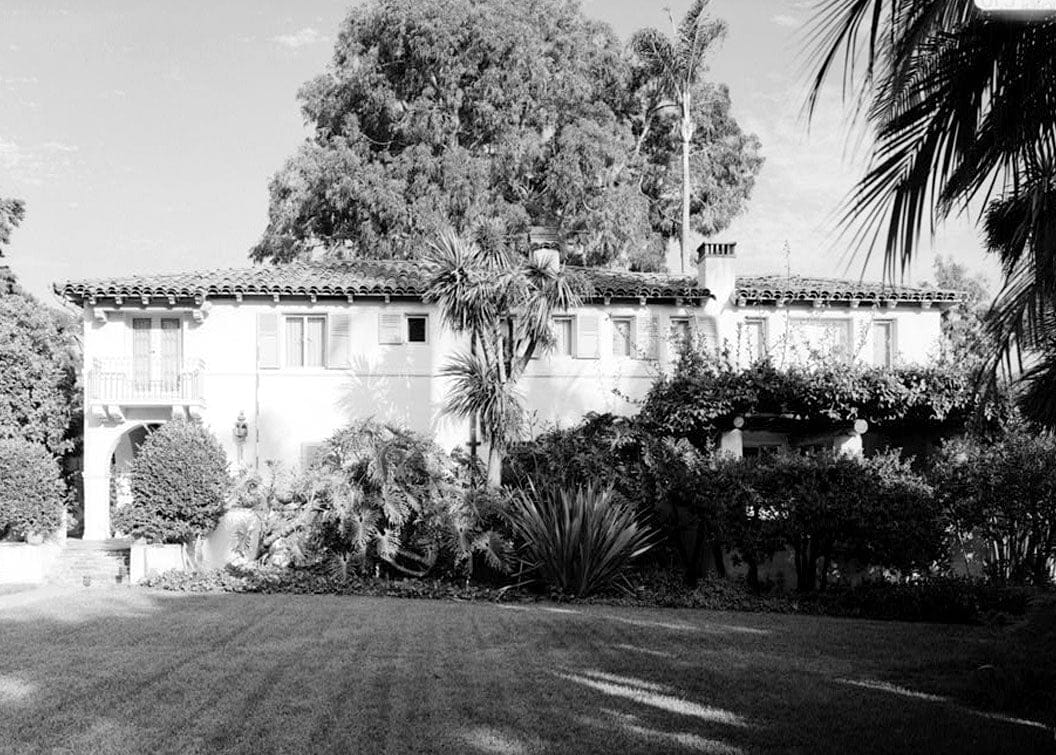 Historic Photo : Samuel Bingham House, 6427 La Valle Plateada, Rancho Santa Fe, San Diego County, CA 2 Photograph