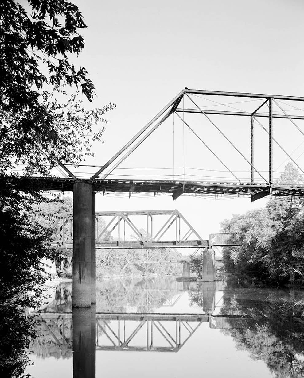 Historic Photo : Old River Bridge, Spanning Saline River at Old Military Road (River Road), Benton, Saline County, AR 3 Photograph