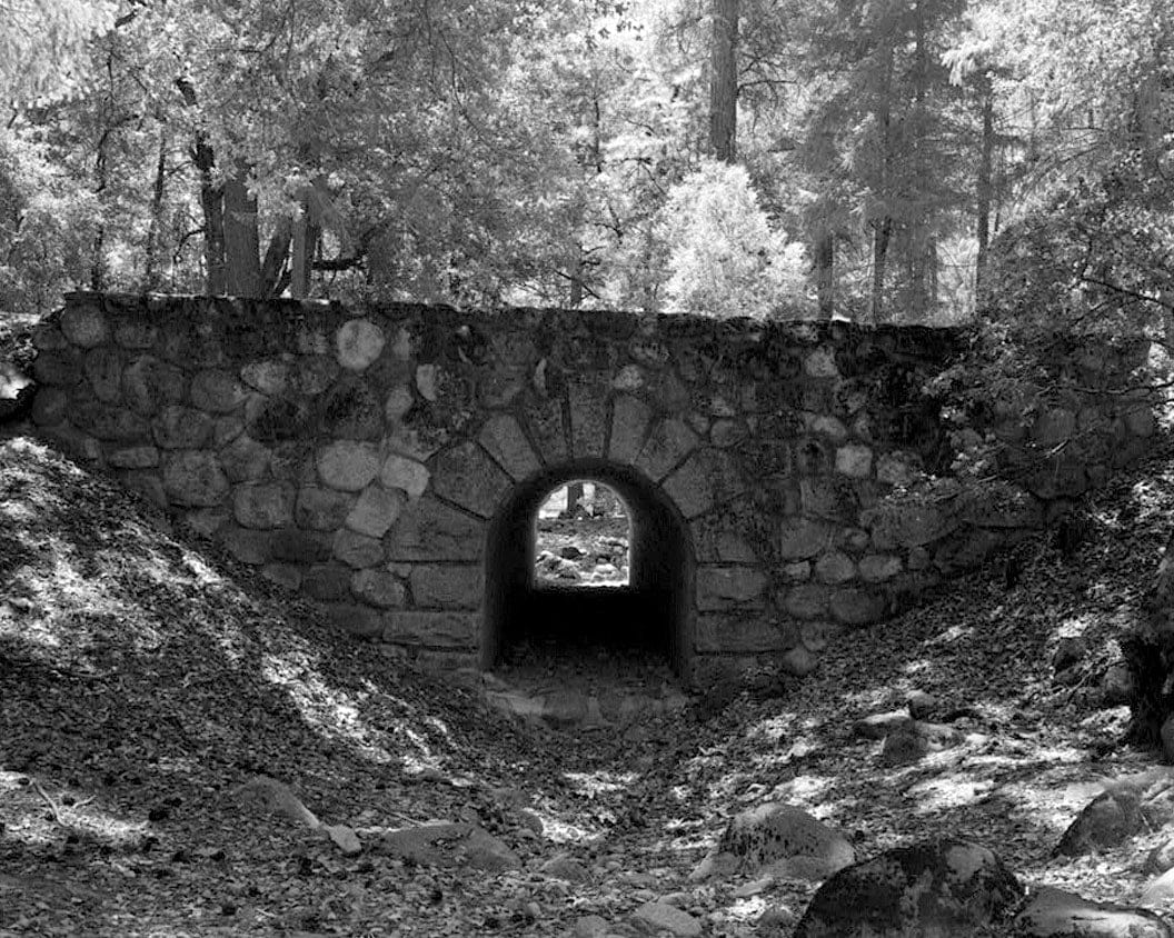 Historic Photo : Happy Isles Bridge, Spanning Merced River on Service road, Yosemite Village, Mariposa County, CA 1 Photograph