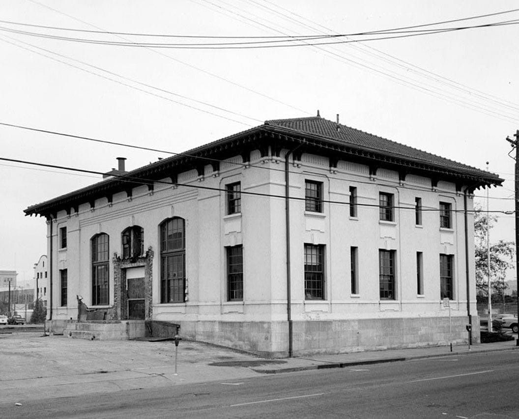 Historic Photo : Santa Rosa Post Office & Federal Building, 401 Fifth Street (moved to Seventh Street), Santa Rosa, Sonoma County, CA 1 Photograph