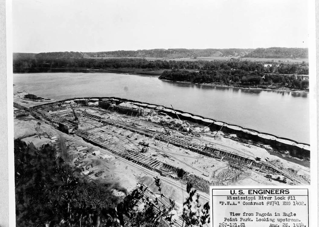 Historic Photo : Mississippi River 9-Foot Channel Project, Lock & Dam No. 11, Upper Mississippi River, Dubuque, Dubuque County, IA 16 Photograph
