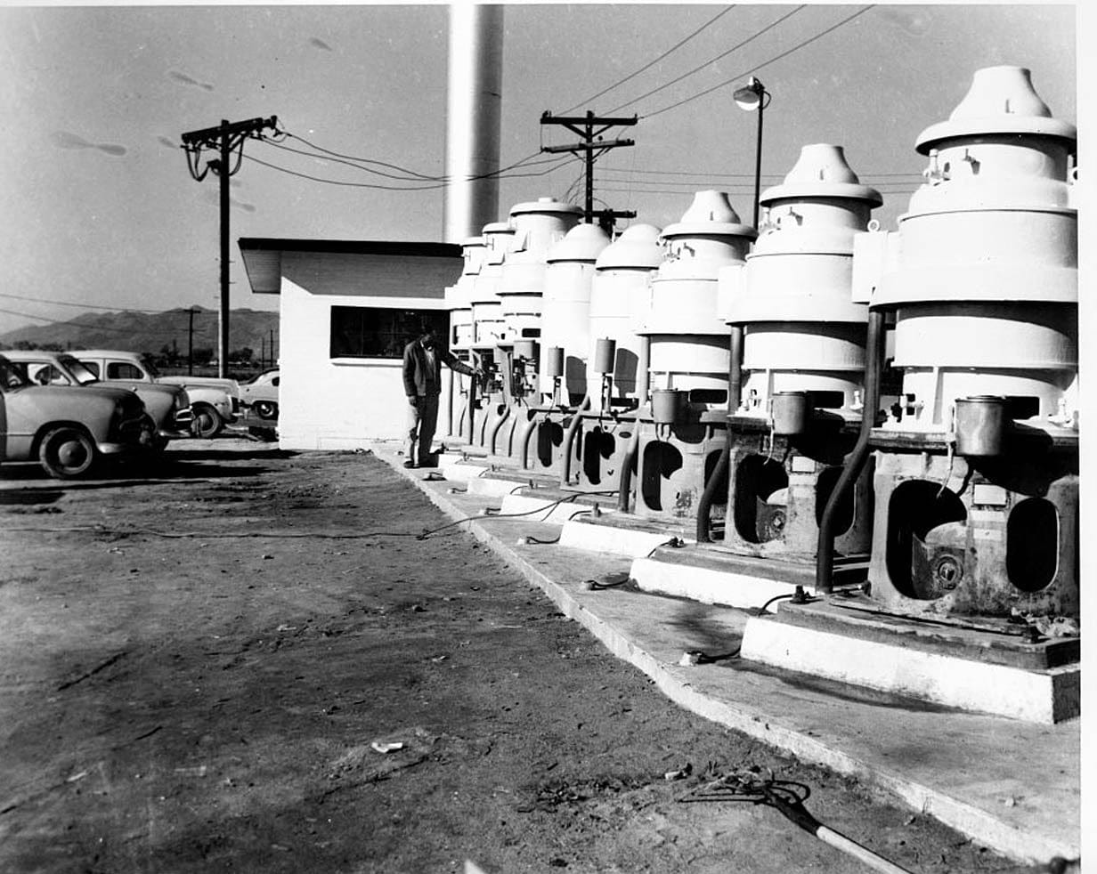 Historic Photo : Highline Canal & Pumping Station, South side of Salt River between Tempe, Phoenix & Mesa, Tempe, Maricopa County, AZ 1 Photograph