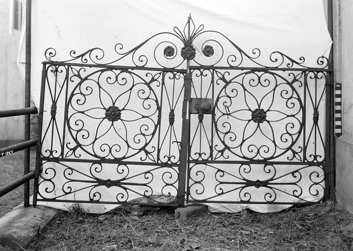 Historic Photo : 453 Government Street (Iron Gate & Fence), Mobile, Mobile County, AL 1 Photograph