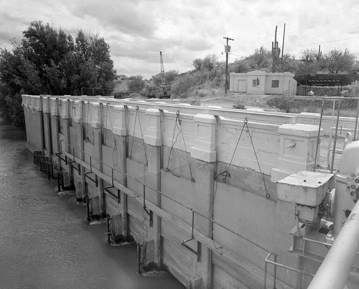 Historic Photo : San Carlos Irrigation Project, Ashurst-Hayden Dam, Gila River, T4S R11E S7, Coolidge, Pinal County, AZ 4 Photograph