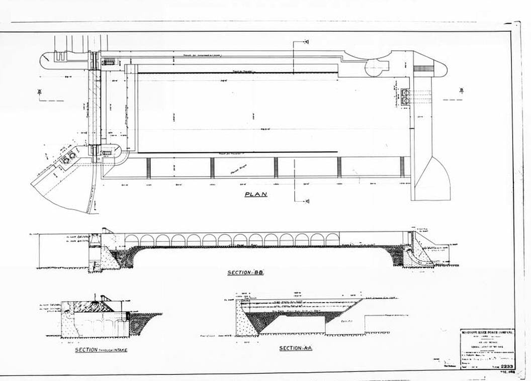 Historic Photo : Mississippi River 9-Foot Channel, Lock & Dam No. 19, Upper Mississippi River, Keokuk, Lee County, IA 55 Photograph