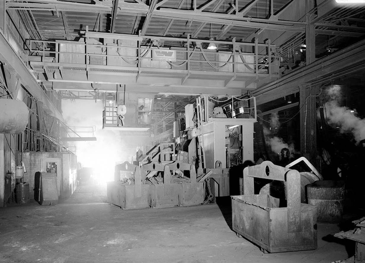 Historic Photo : McWane Cast Iron Pipe Company, Pipe Casting Area, 1201 Vanderbilt Road, Birmingham, Jefferson County, AL 4 Photograph