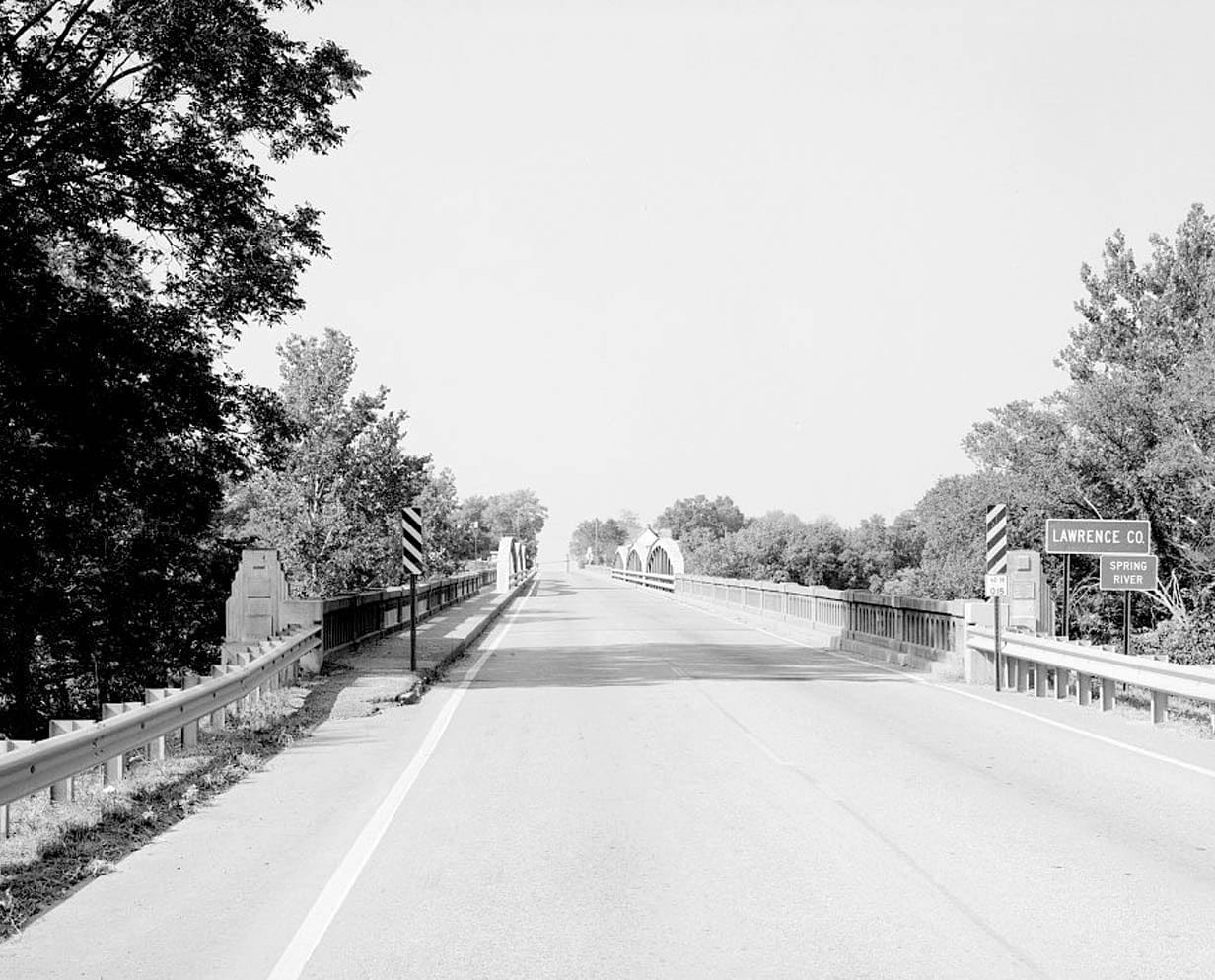Historic Photo : St. Louis - San Francisco Bridge, Spanning Spring River at U.S. Highway 62, Imboden, Lawrence County, AR 2 Photograph