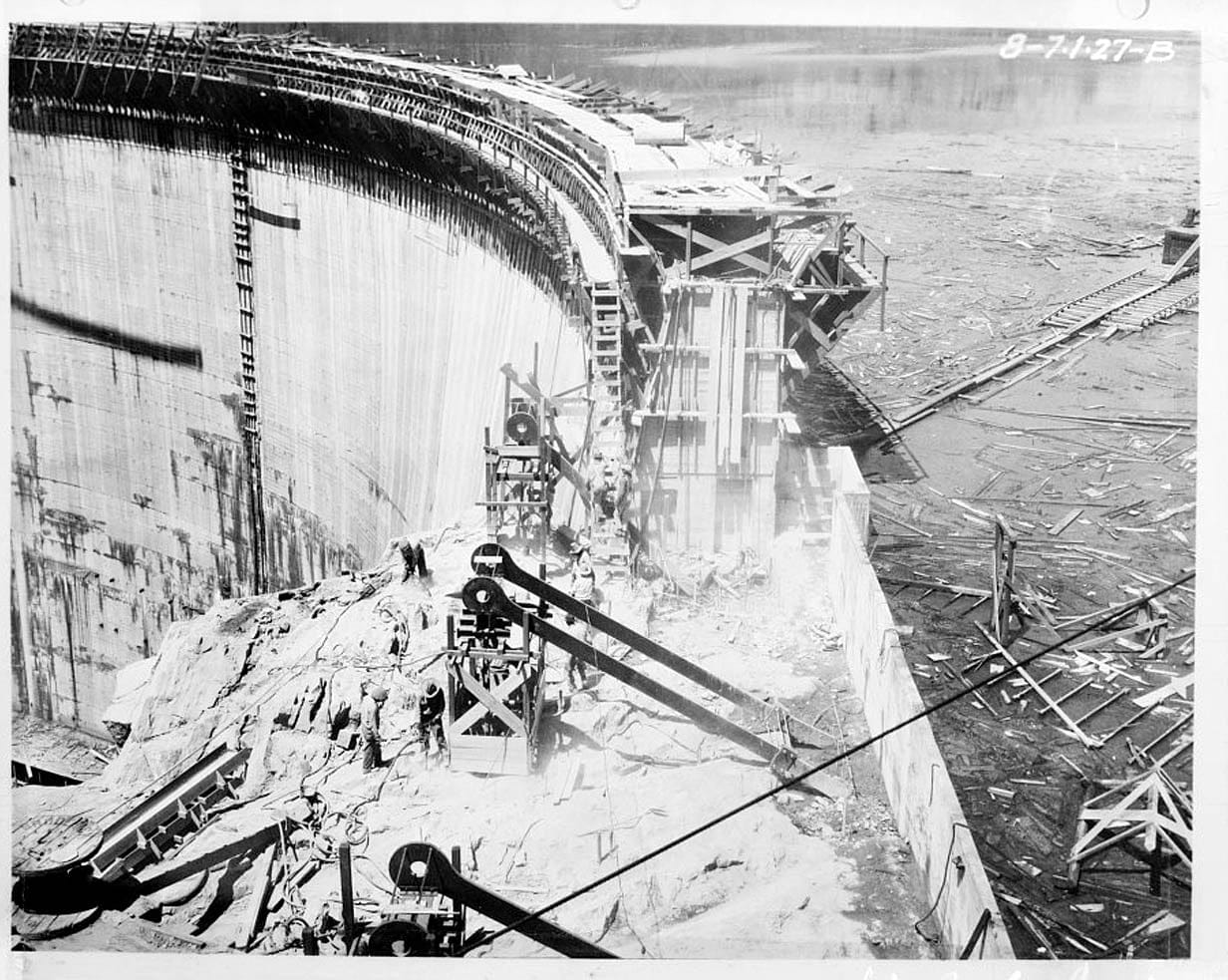 Historic Photo : Horse Mesa Dam, Salt River, 65 miles East of Phoenix, Phoenix, Maricopa County, AZ 2 Photograph