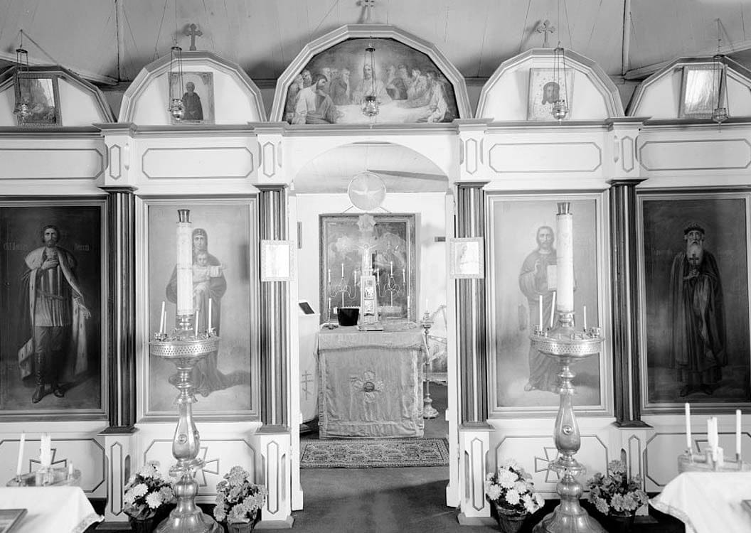 Historic Photo : Holy Assumption Russian Orthodox Church, Church, Mission & Overland Streets, Kenai, Kenai Peninsula Borough, AK 2 Photograph