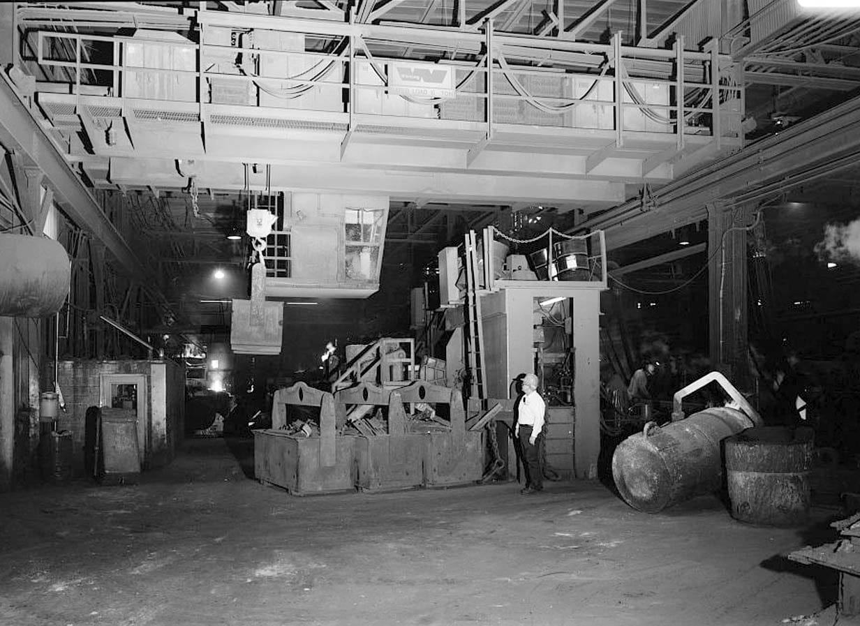 Historic Photo : McWane Cast Iron Pipe Company, Pipe Casting Area, 1201 Vanderbilt Road, Birmingham, Jefferson County, AL 7 Photograph