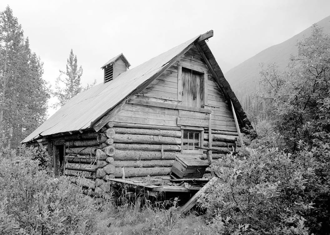 Historic Photo : Green Butte Copper Company, Stables, McCarthy Creek 12 miles Northeast of McCarthy, McCarthy, Valdez-Cordova Census Area, AK 1 Photograph