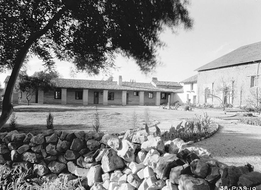 Historic Photo : Mission San Juan Bautista, Rectory, Second Street, San Juan Bautista Plaza, San Juan Bautista, San Benito County, CA 1 Photograph
