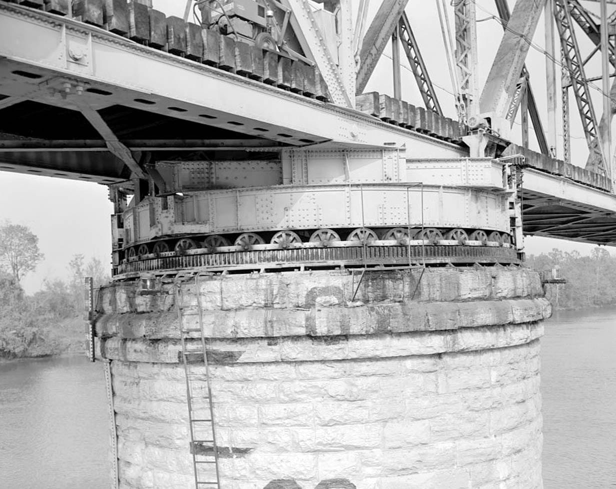Historic Photo : Bridgeport Swing Span Bridge, Spanning Tennessee River, Bridgeport, Jackson County, AL 4 Photograph