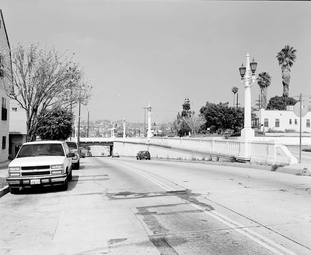 Historic Photo : Fourth Street Bridge, Spanning Lorena Avenue, Los Angeles, Los Angeles County, CA 3 Photograph