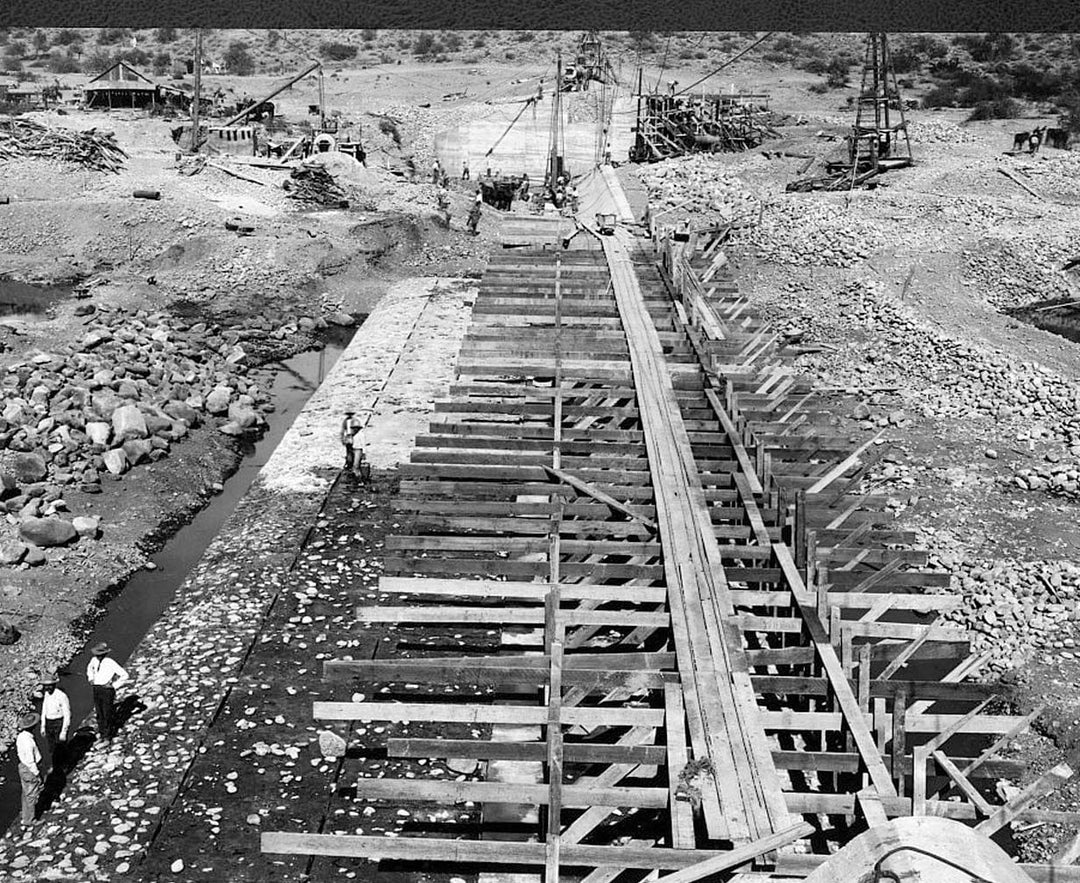 Historic Photo : Roosevelt Power Canal & Diversion Dam, Parallels Salt River, Roosevelt, Gila County, AZ 14 Photograph