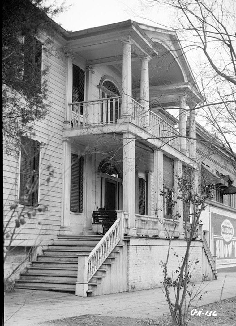 Historic Photo : Stetson-Sanford House, Wilkinson & Hancock Streets, Milledgeville, Baldwin County, GA 4 Photograph