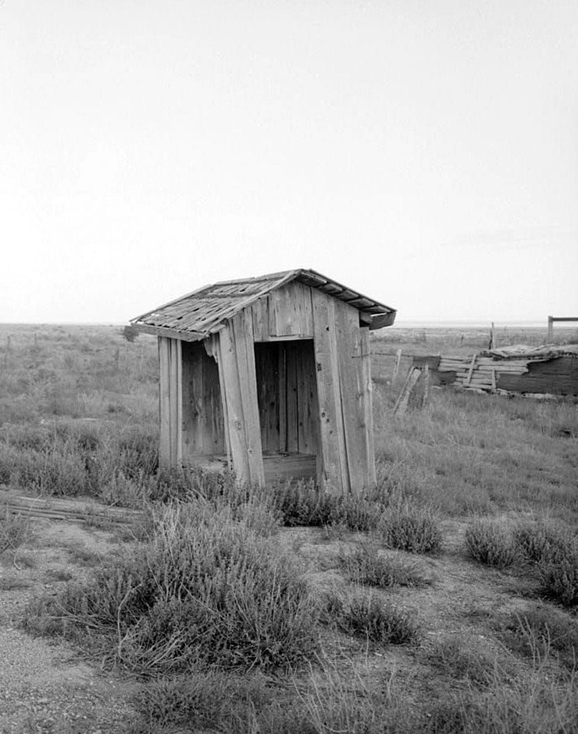 Historic Photo : Asa T. Haines Homestead, Outhouse, Approximately 115 feet northeast of residence, Model, Las Animas County, CO 1 Photograph