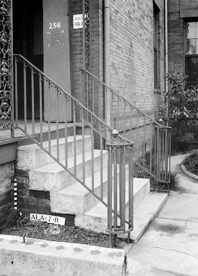 Historic Photo : 256 Saint Francis Street (House, Ironwork), Mobile, Mobile County, AL 1 Photograph