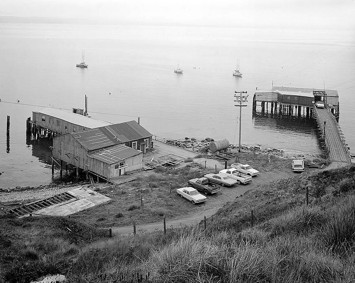 Historic Photo : F. E. Booth Company Pier, Bolinas, Marin County, CA 2 Photograph