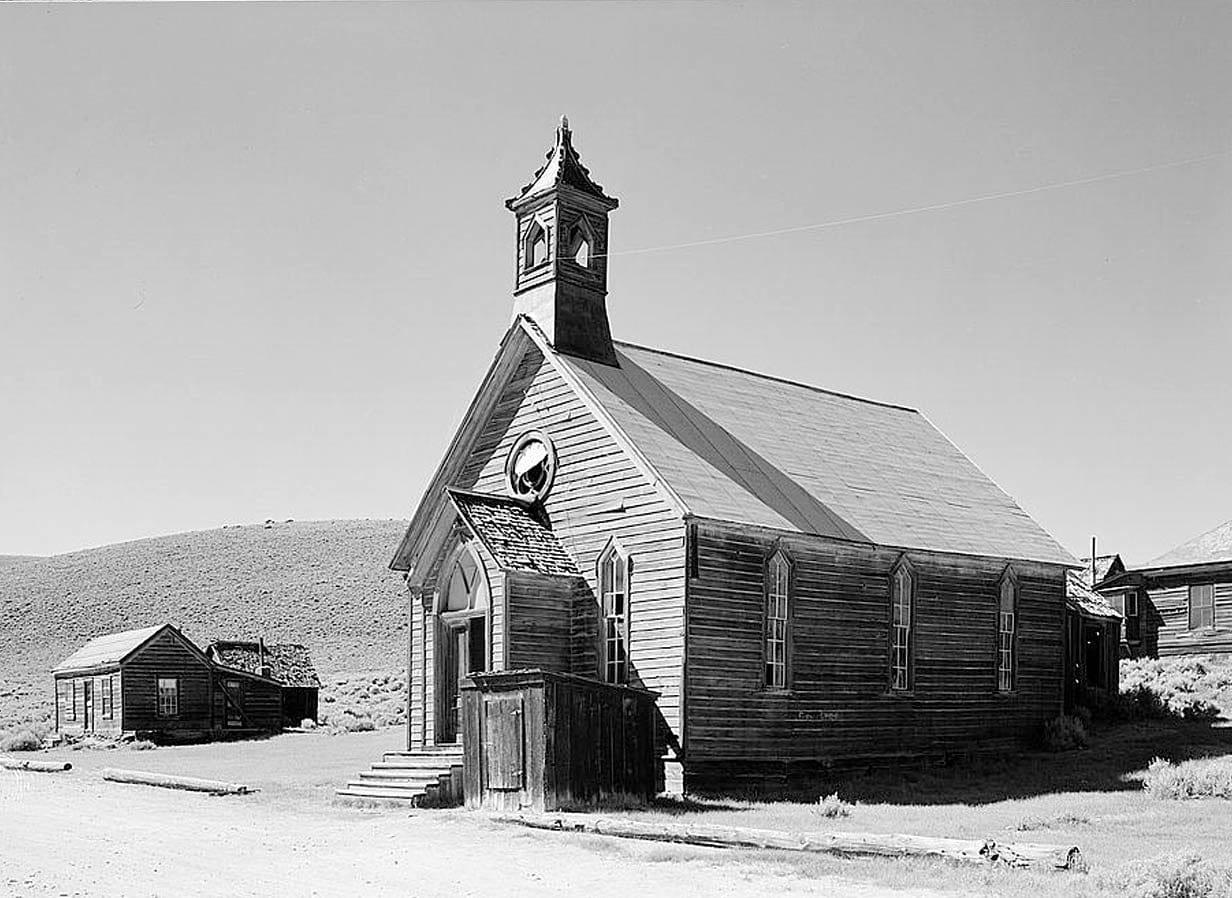 Historic Photo : Methodist Church, Green & Fuller Streets, Bodie, Mono County, CA 1 Photograph