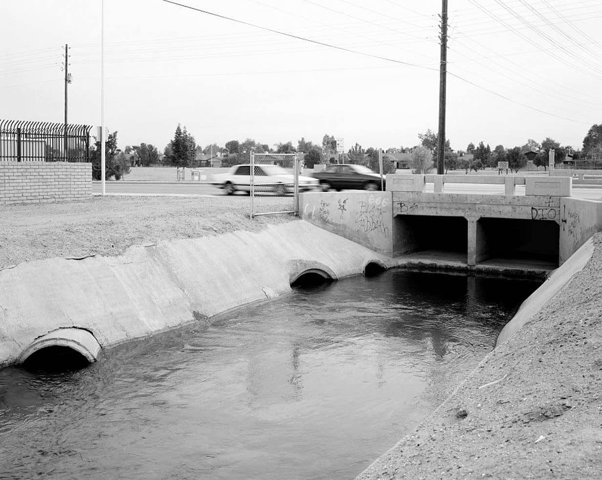Historic Photo : Western Canal, South side of Salt River between Tempe, Phoenix & Mesa, Mesa, Maricopa County, AZ 1 Photograph
