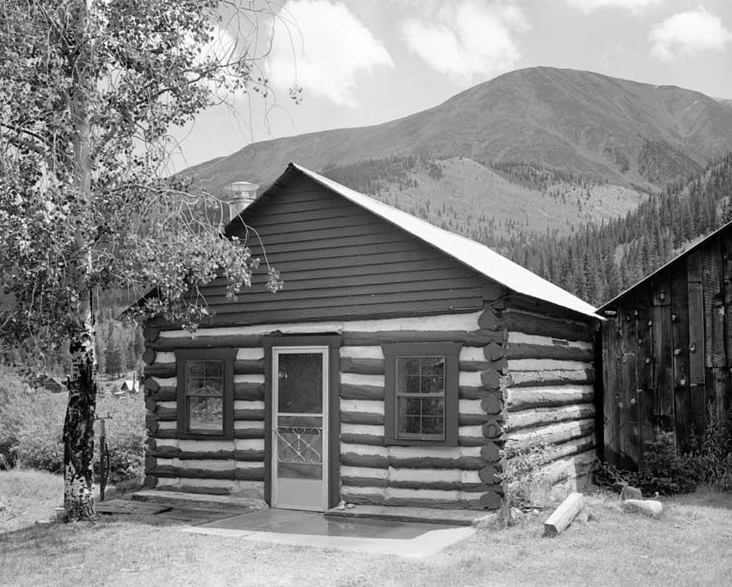 Historic Photo : Lowe-Davenport-Ignee House & Barn, South side, Gunnison Avenue, Saint Elmo (historical), Chaffee County, CO 1 Photograph
