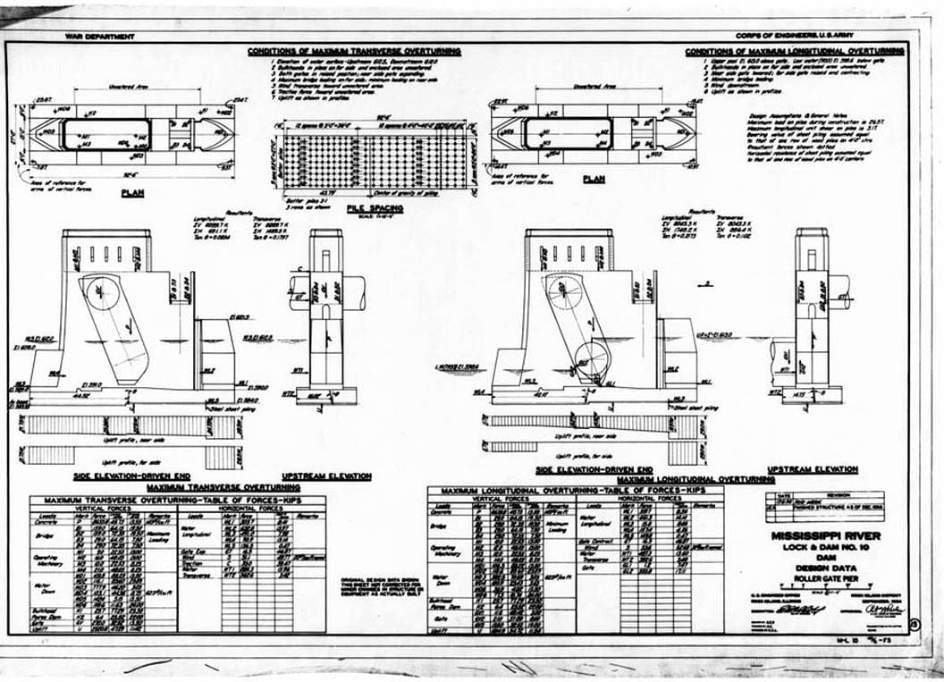 Historic Photo : Upper Mississippi River 9-Foot Channel, Lock & Dam No. 10, Guttenberg, Clayton County, IA 11 Photograph