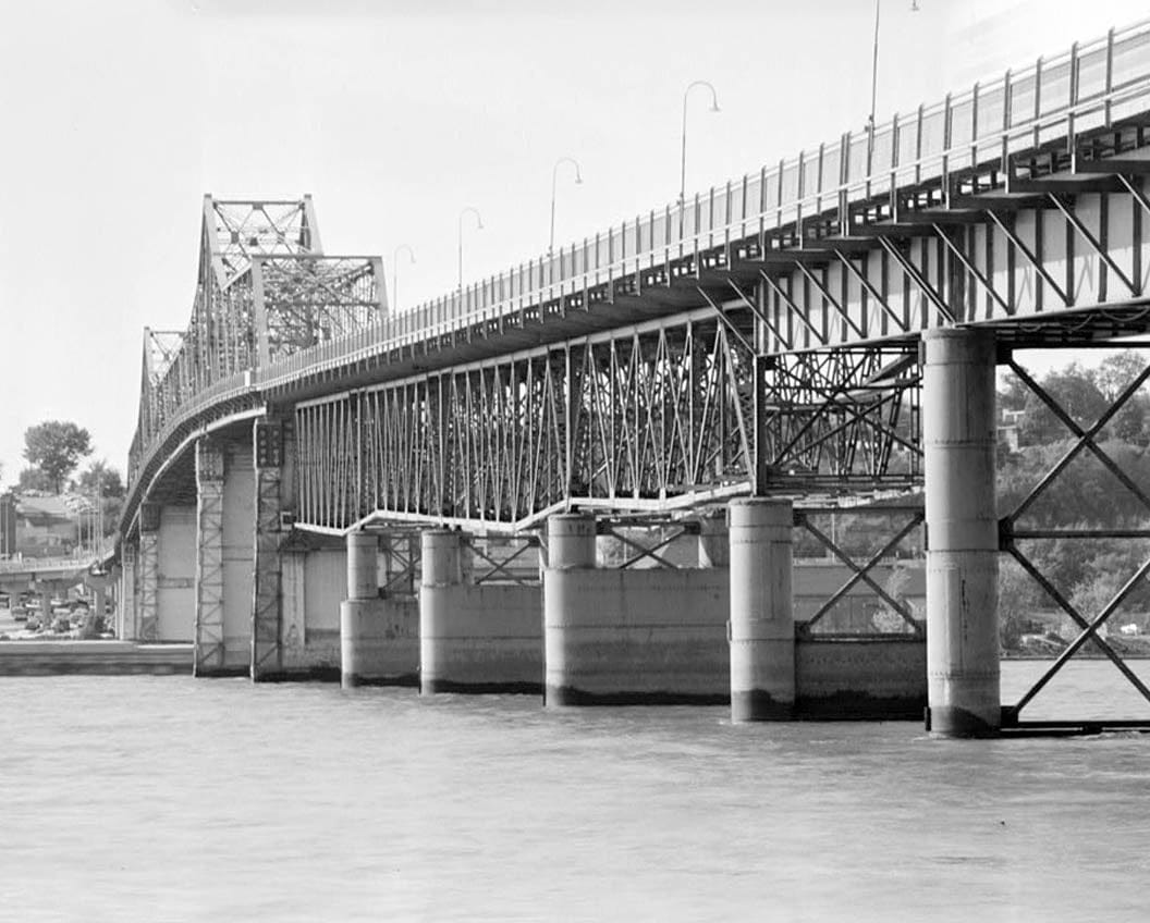 Historic Photo : MacArthur Bridge, Spanning Mississippi River on Highway 34 between IA & IL, Burlington, Des Moines County, IA 7 Photograph