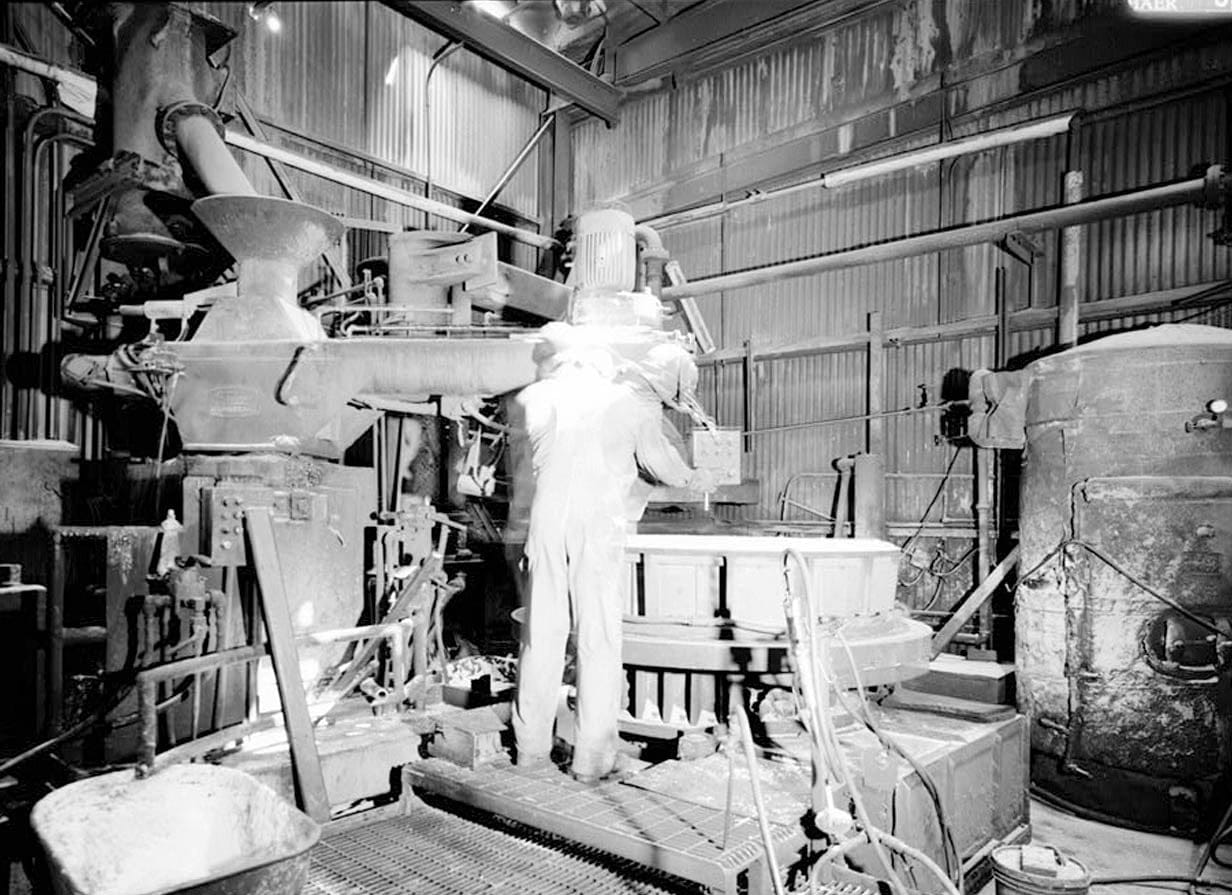 Historic Photo : United States Pipe & Foundry Company Plant, Core Making Shop, 2023 St. Louis Avenue at I-20/59, Bessemer, Jefferson County, AL 4 Photograph