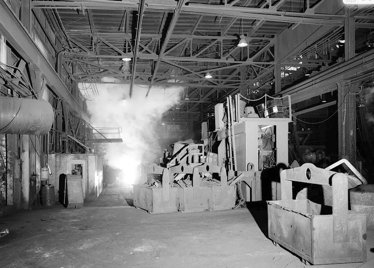 Historic Photo : McWane Cast Iron Pipe Company, Pipe Casting Area, 1201 Vanderbilt Road, Birmingham, Jefferson County, AL 2 Photograph
