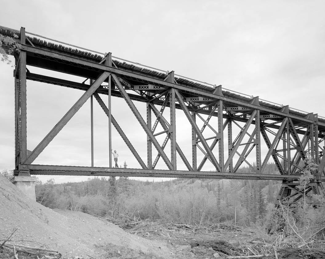 Historic Photo : Kuskalana Bridge, Mile 146 of Copper River & Northwestern Road, Chitina, Valdez-Cordova Census Area, AK 4 Photograph