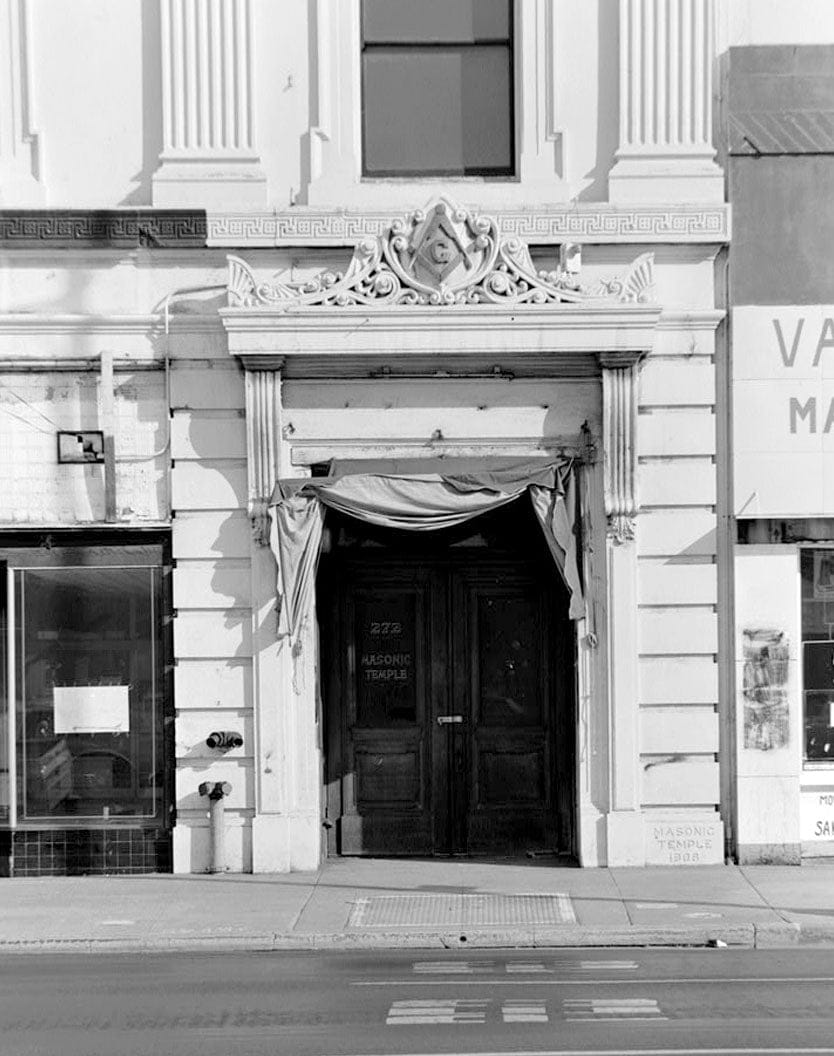 Historic Photo : Masonic Temple, 262-272 South First Street, San Jose, Santa Clara County, CA 2 Photograph