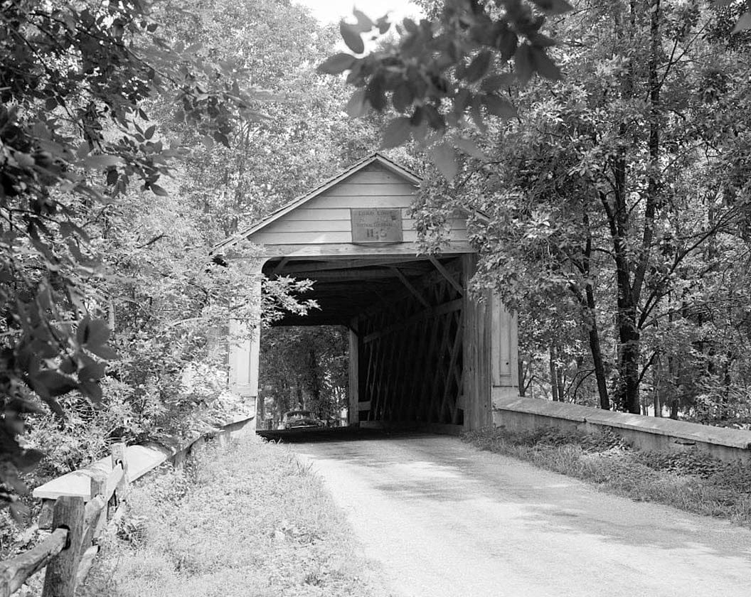 Historic Photo : Ashland Covered Bridge, Red Clay Creek-Barley Mill Road, Ashland, New Castle County, DE 2 Photograph