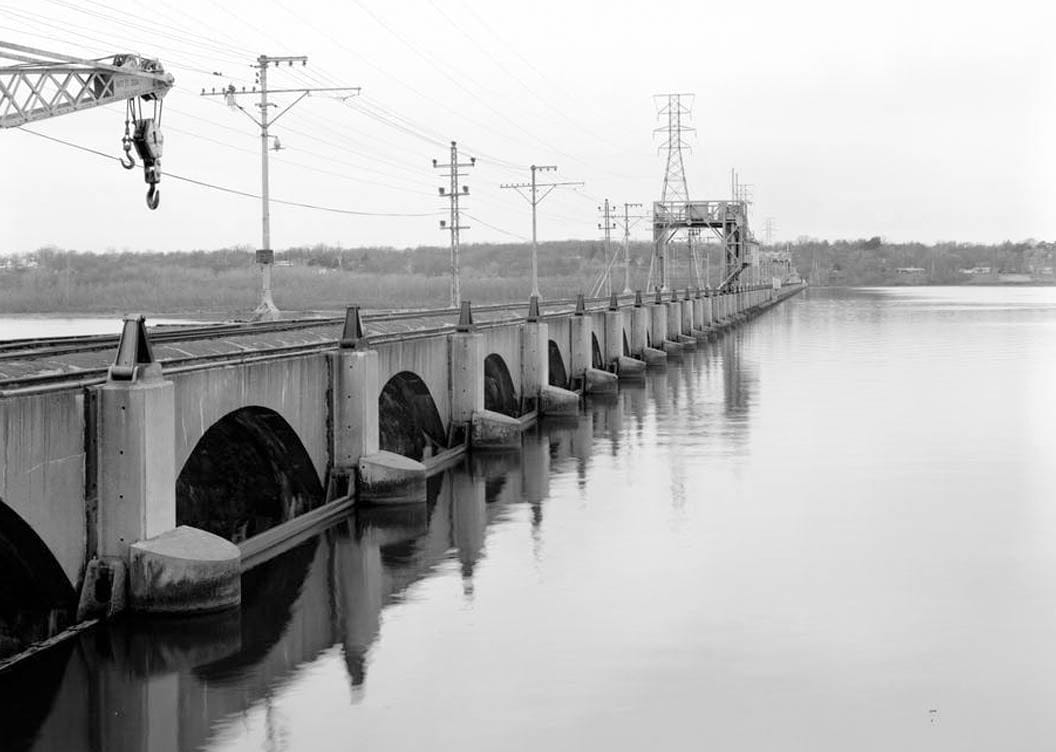 Historic Photo : Mississippi River 9-Foot Channel, Lock & Dam No. 19, Upper Mississippi River, Keokuk, Lee County, IA 12 Photograph