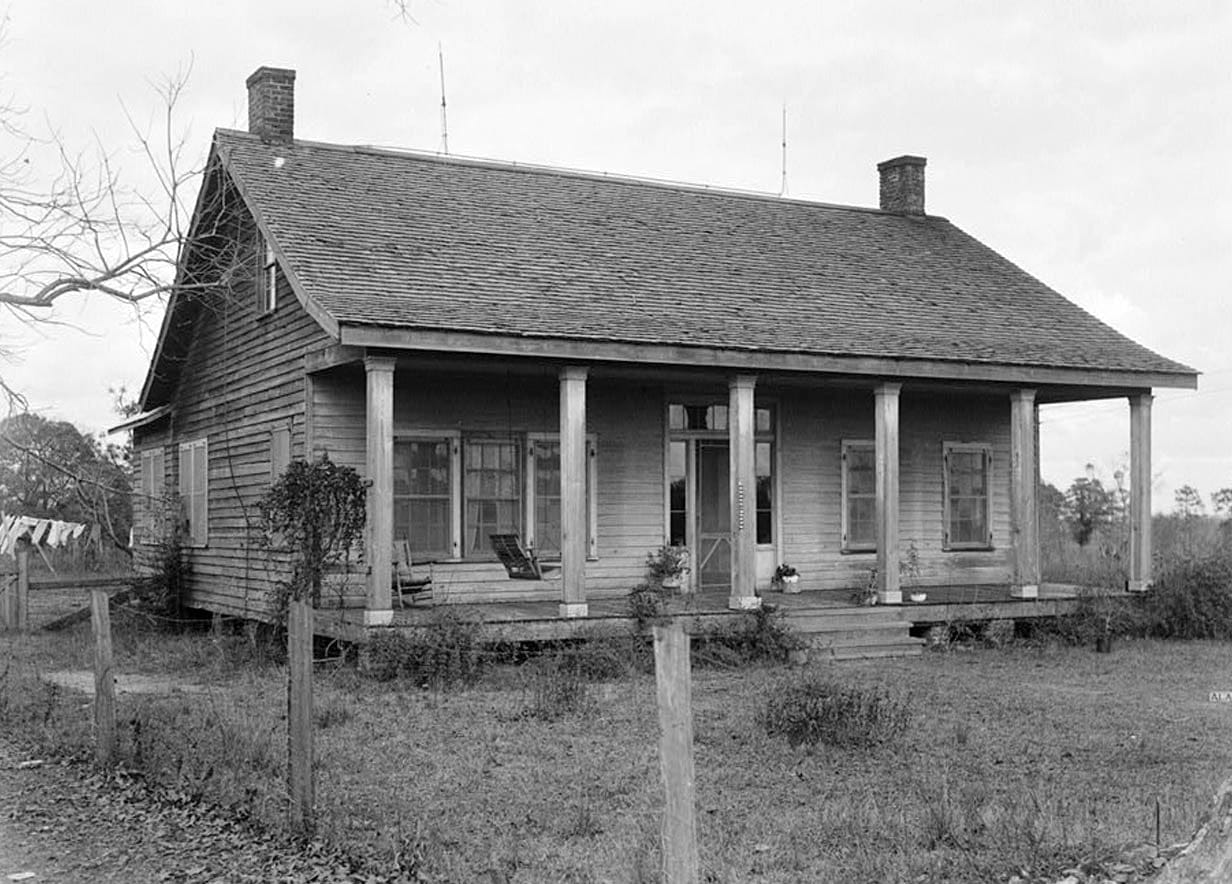 Historic Photo : Nelias Fall House, County Road 96 (Old Saint Stephens Road), Mount Vernon, Mobile County, AL 1 Photograph