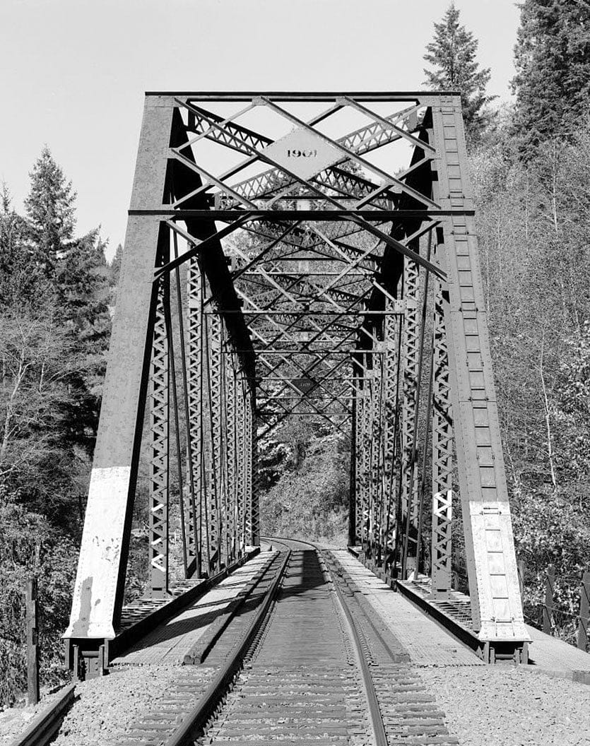 Historic Photo : Southern Pacific Railroad Shasta Route, Bridge No. 324.99, Milepost 324.99, Shasta Springs, Siskiyou County, CA 3 Photograph