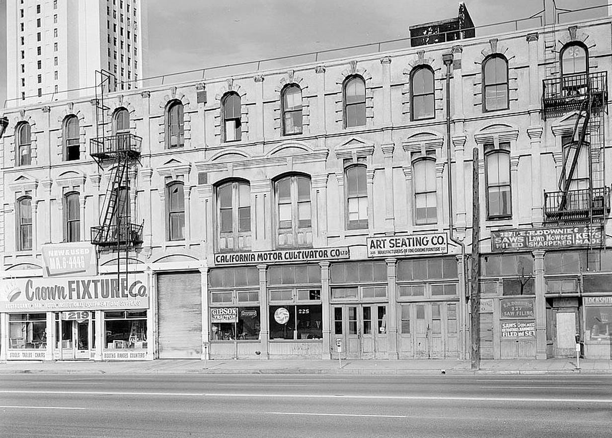 Historic Photo : Rees & Wirsching Building, 223-227 North Los Angeles Street, Los Angeles, Los Angeles County, CA 1 Photograph