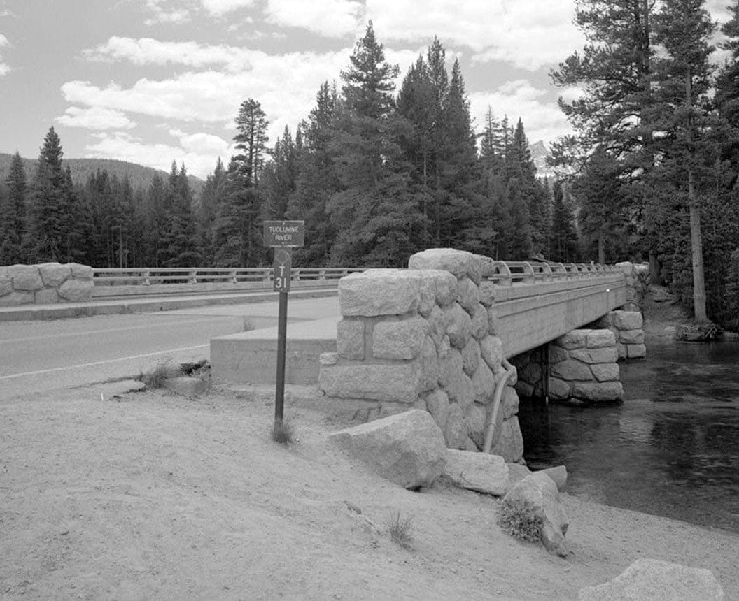 Historic Photo : Tuolumne Meadows Bridge, Spanning Tuolumne River on Tioga Road, Mather, Tuolumne County, CA 2 Photograph