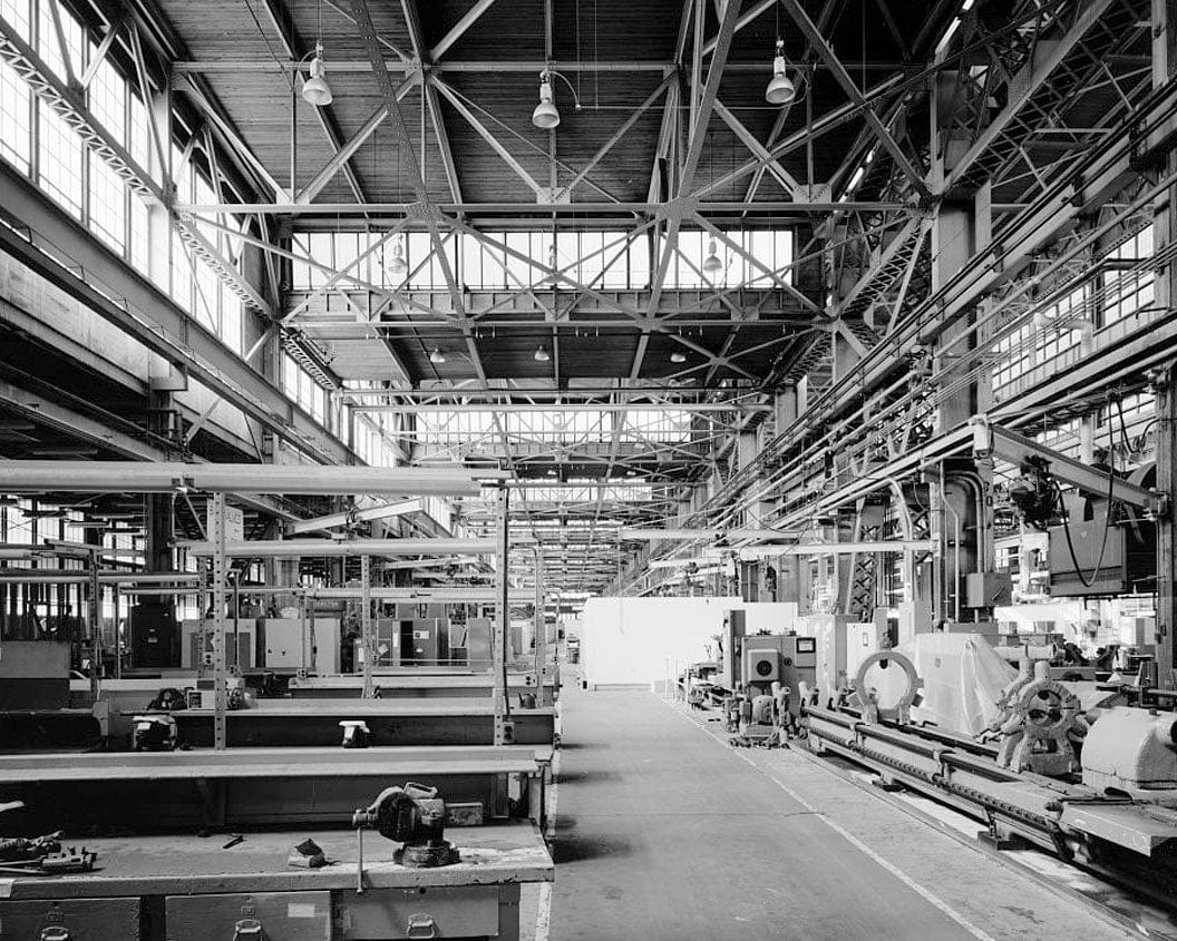 Historic Photo : Mare Island Naval Shipyard, Machine Shop, California Avenue, southwest corner of California Avenue & Thirteenth Street, Vallejo, Solano County, CA 1 Photograph